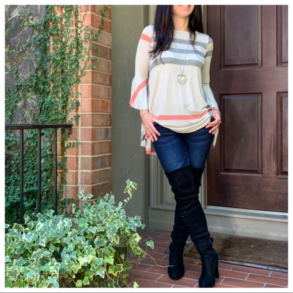 ✨LAST ✨Beige plaid swing tunic with side pockets - Picture 5 of 8